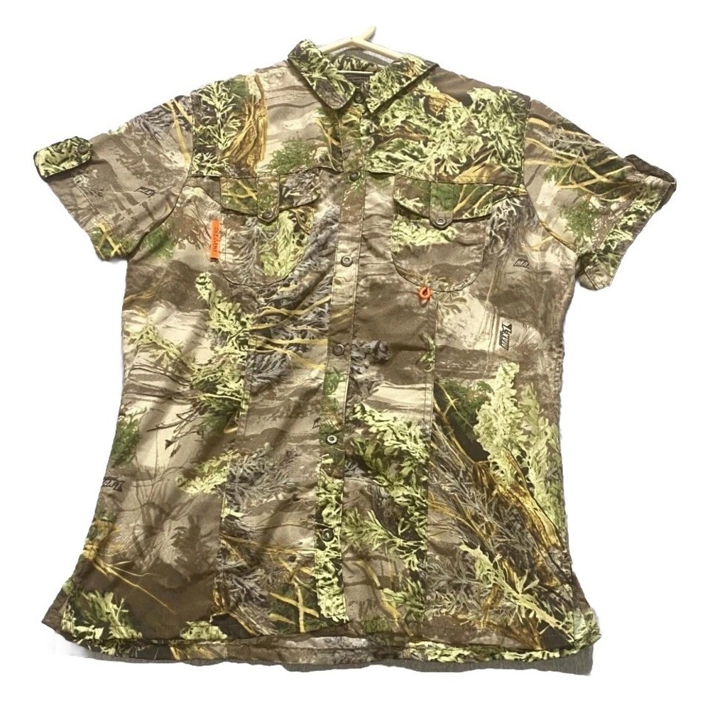 SHE Outdoor Apparel Advantage Max-1 Hunting Shirt Womens Small Camo Snap Front